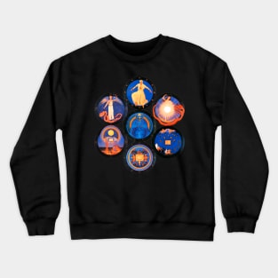 Apocalyptic Seals, magic, occult, esoteric, spiritualism, steiner, theosophy, witchcraft Crewneck Sweatshirt